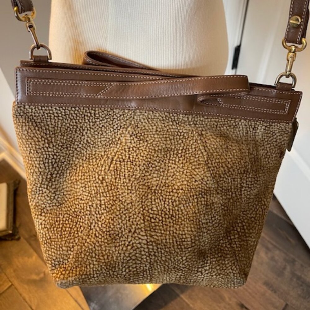 Borbonese Redwall Quail Pattern Crossbody - image 1